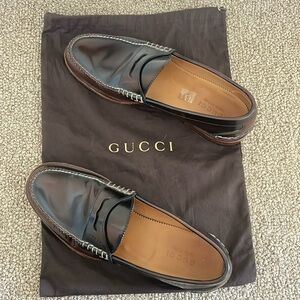 Authentic Gucci Men’s Penny loafers, size 10.5, lightly worn